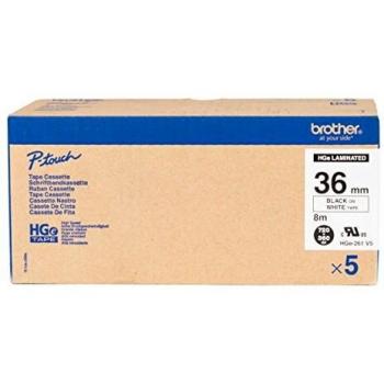 Brother HGE261V5 - Cinta, color negro y blanco