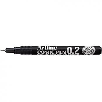 Artline EK-282 NE - Rotulador calibrado micrométrico, 0.2 mm, color negro