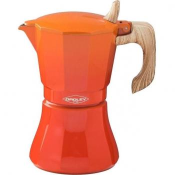 Cafetera Aluminio Inducción Petra Naranja 12 Tazas Oroley