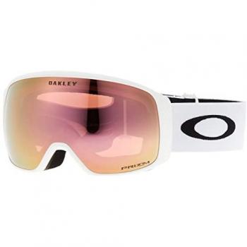 Oakley Flight Tracker L Matte White Ski Goggles with Prizm Snow Rose Gold Lens