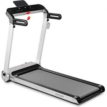 FITFIU Fitness MC-460 - Cinta correr compacta plegable, motor silencioso 2200 W, velocidad máx 15 km / h, superficie carrera 46 x 122 cm, Bluetooth, USB, peso máx 100 kg, Gris clarito, 80x124x158cm