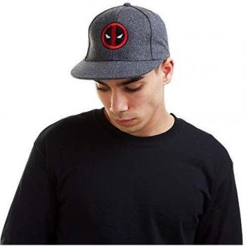 Marvel Deadpool Logo Cap Tapa, Gris, Taille Unique para Hombre