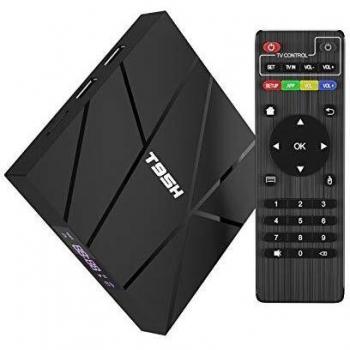 Android T95H - Smart TV Box, Android 10.0, 2 GB de RAM/16 GB de ROM, procesador Allwinner H616 de 4 núcleos, compatible con Resolución 6K/3D/H.265, 10/100M LAN Ethernet 10/100 m, wifi 2,4 GHz