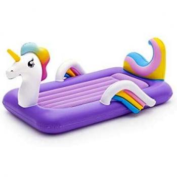 Bestway 67713 Cama Hinchable Infantil Unicornio, 196x104x84 cm