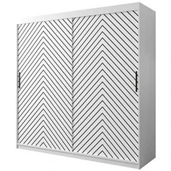 Armario Corredero Hartford 314, Negro, 200x200x62cm, 7 Estantes