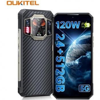 Oukitel WP30 Pro 5G Smartphone robusto con batería de 11000 mAh, carga rápida de 120W, pantalla FHD+ de 6.78 pulgadas, 12GB de RAM y 512GB de almacenamiento