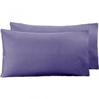 Amazon Basics - Funda de almohada de microfibra, 2 unidades, 50 x 80 cm - Lavanda