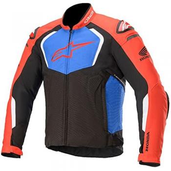 Alpinestars Chaqueta textil para motocicletas Honda T-GP Pro V2 Negro-Rojo-Azul