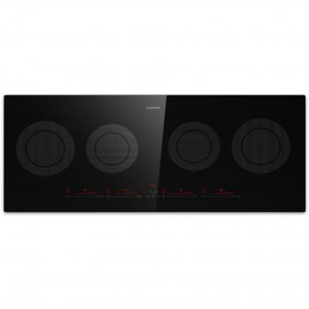 Klarstein Masterzone Slim Round Placa de Inducción Encastrable 4 Zonas de Cocción ThermoBoost Tecnología Smart Flex Máx. 7200 W