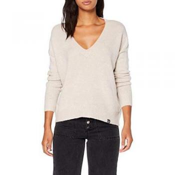 Superdry Isabella Slouch Vee Knit suéter, Beige