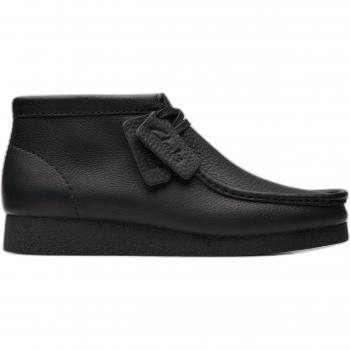Clarks Wallabee Evo BT Black Leather Loafers for Men