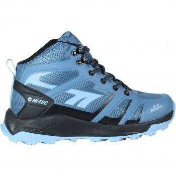 HI-TEC TOUBKAL MID WP MUJER ZAPATILLAS MONTAÑA TRAIL WATERPROOF AZUL SENDERISMO