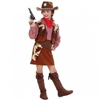 Disfraz de Vaquera para Niña 5-7 Años (128 cm) con Estampado a Cuadros