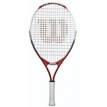 Wilson Raqueta de tenis para niños, Medida 7-8 años, Para juegos en todas las áreas, US Open 23, Rojo/Blanco/Azul