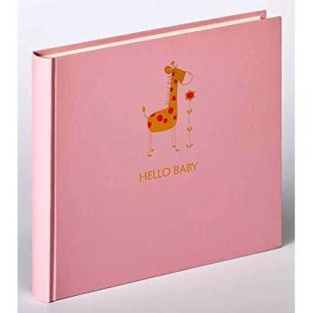 Álbum de fotos Walther Design con protector y temática de bebé Animal en color rosa
