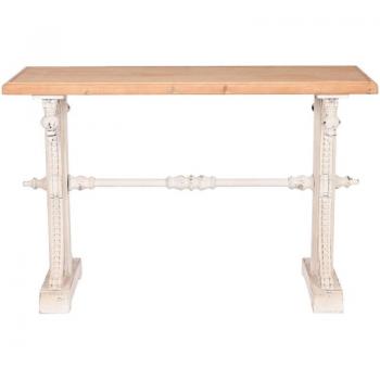 Consola Decapada Blanca de Abeto MDF 120x50x77 - Fijalo