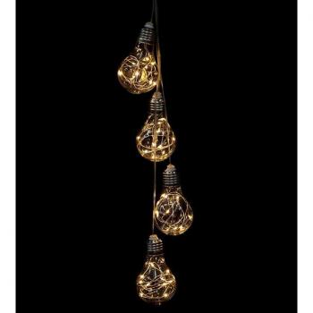 Guirma Rama de 80 cm con 4 Bombillas con 10 Led cálida