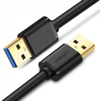 UGREEN Cable USB 3.0, Cable USB Tipo A Macho a Tipo A Macho, Transferencia de Datos de Alta Velocidad de hasta 5 Gbps para Ordenador, Portátil, Disco Duro, Impresora, Módems y Más