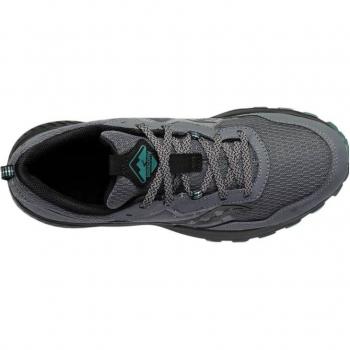 Saucony Excursion TR16 GTX Men's Trail Running Shoes - Waterproof Gore-Tex, Grey/Green/Black