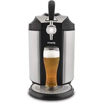 H.Koenig BW1890 Beer Dispenser - 65W, 5L Capacity, Adjustable Temperature 2-12°C, Digital Control Panel
