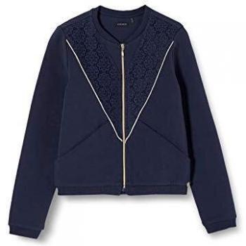 IKKS Junior Cardigan Zippe Chaqueta Punto, Azul
