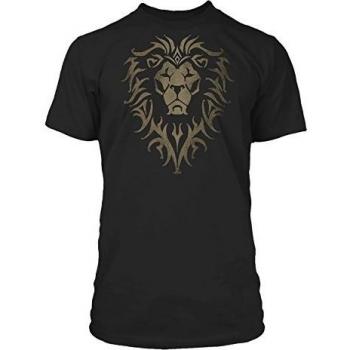 Warcraft camiseta de la película Alianza impresa en la nuca algodón color negro - S