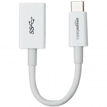 Amazon Basics - Adaptador hembra USB tipo C a USB 3.1 de 1ª generación - Blanco