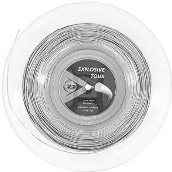 Dunlop Explosive Tour Bobina de Cordaje de Tenis 200m - Polyester - Plateado