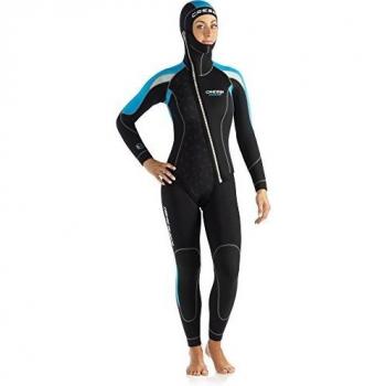 Cressi Medas Lady Traje de Buceo, Mujer, Negro/Azul Claro, XS