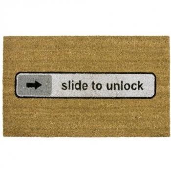 getDigital 5442 - Felpudo, diseño con texto de smartphone Slide to unlock