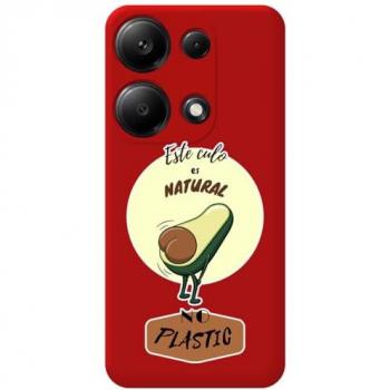 Funda Silicona Líquida Roja para Xiaomi Redmi Note 13 Pro 4G con Diseño de Culo Natural y Dibujos