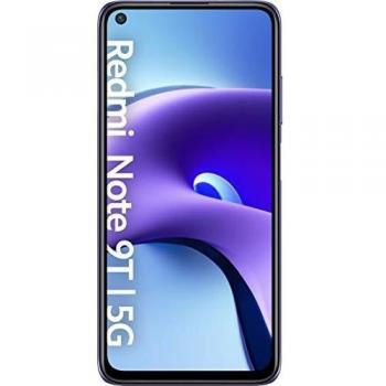 Xiaomi Redmi Note 9T 5G, Pantalla FHD+ de 6.53, Memoria RAM de 4GB y Almacenamiento Interno de 64GB, Cámara Triple de 48MP, Procesador Media Tek Dimensity 800U, Altavoces Duales, Batería de 5000mAh con Carga Rápida de 18W - Color Morado Amanecer