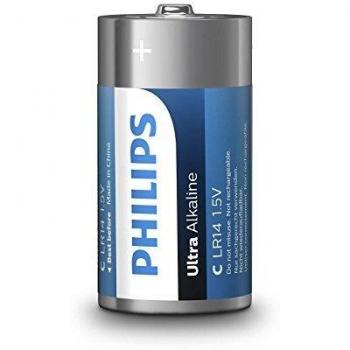Philips Ultra Alkaline C Batteries 2-Pack LR14