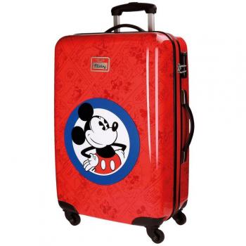 Disney Hello Mickey Equipaje Infantil, 68 cm, 62 Litros, Rojo