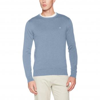 Tom Tailor Basic Crew-Neck Sweater, Sudadera para Hombre, Azul