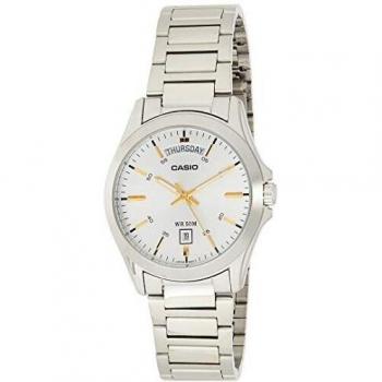 Casio Classic Analog Stainless Steel Quartz Men's Watch with Silver Dial (MTP-1370D-7A2)