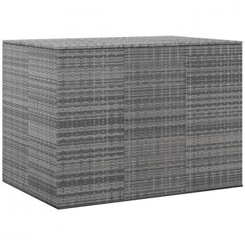 vidaXL Garden Cushion Box PE Rattan 145x100x103 cm Grey