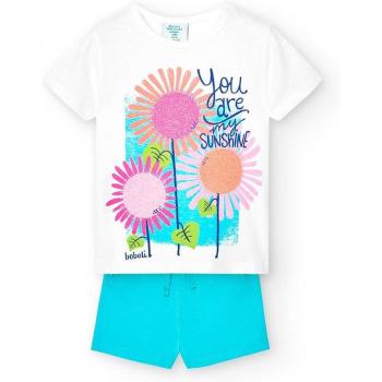 Conjunto de bebé niña Boboli 248149 BLANCO CORDONETS