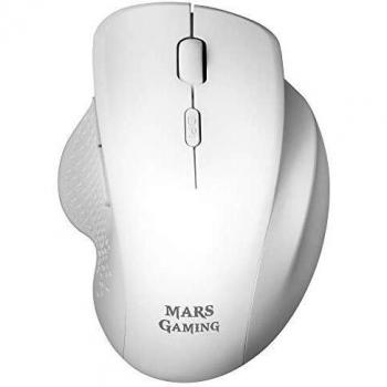 Ratón Inalámbrico para Gaming Mars MMWERGO Blanco con 3200 DPI y Switches Mecánicos Kailh