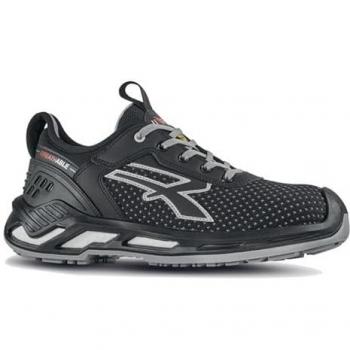 U-Power Zapatos de Seguridad Marlin S3 SRC CI ESD - Negro/Gris, Talla 43, Modelo RS20134-43