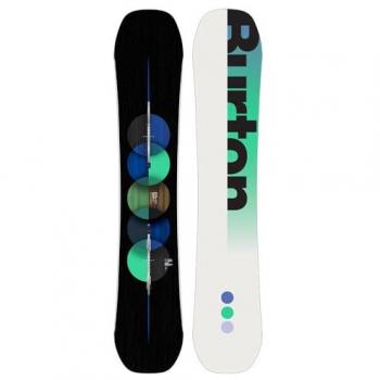 Tabla de Snowboard Burton Custom Flying V 156 Unisex Negro Verde