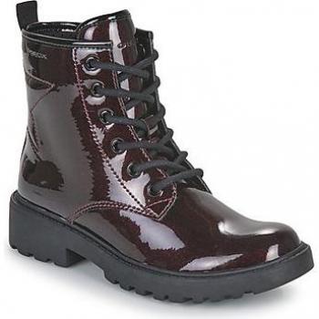 Geox Girls' Junior Casey Lace-Up Ankle Boots - Dark Red - Size 32
