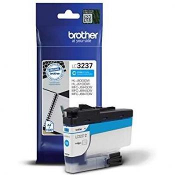 Cartucho de Tinta Cian Brother LC-3237C Original, Compatible con Impresoras MFCJ5945DW, MFCJ6945DW y HLJ6000, Rendimiento Estimado de 1500 Páginas