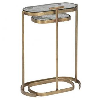 Mesa auxiliar dorada 41 x 16,5 x 57 cm