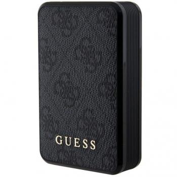 Batería Externa Guess PU 4G de Cuero 10000mAh Negra con Logo Metálico