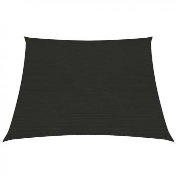 Toldo de vela HDPE negro 160 g/m² 3/4x2 m
