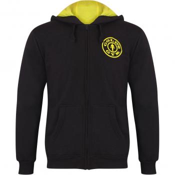 Gold´s Gym GGSWT-007 - Sudadera abierta capucha para hombre, color negro, talla L