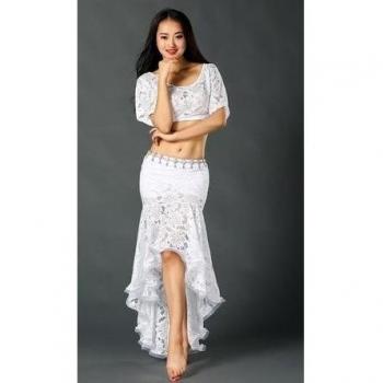 Sra ropa de danza del vientre y trajes , white