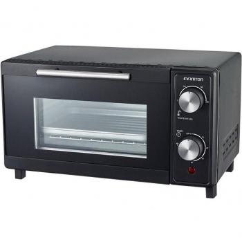 Infiniton HSM-71N91 Horno de Sobremesa, 9 Litros, 600W, Color Negro, Temporizador, Doble Acristalamiento, Termostato Ajustable