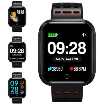 KUNGIX Reloj Inteligente, Smartwatch Pulsera Actividad Inteligente Impermeable IP67 Pantalla Color Pulsera Podómetro con Pulsómetro, Monitor de Calorías, Sueño para Android y iOS Hombre Mujer